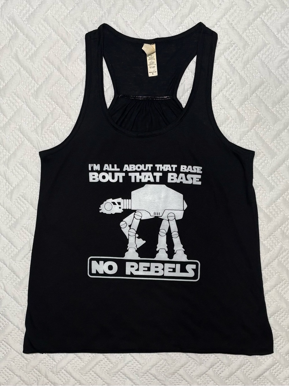 Black Graphic Tank Top "No Rebels" Star Wars